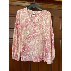 Cabi snakeskin pattern blouse small